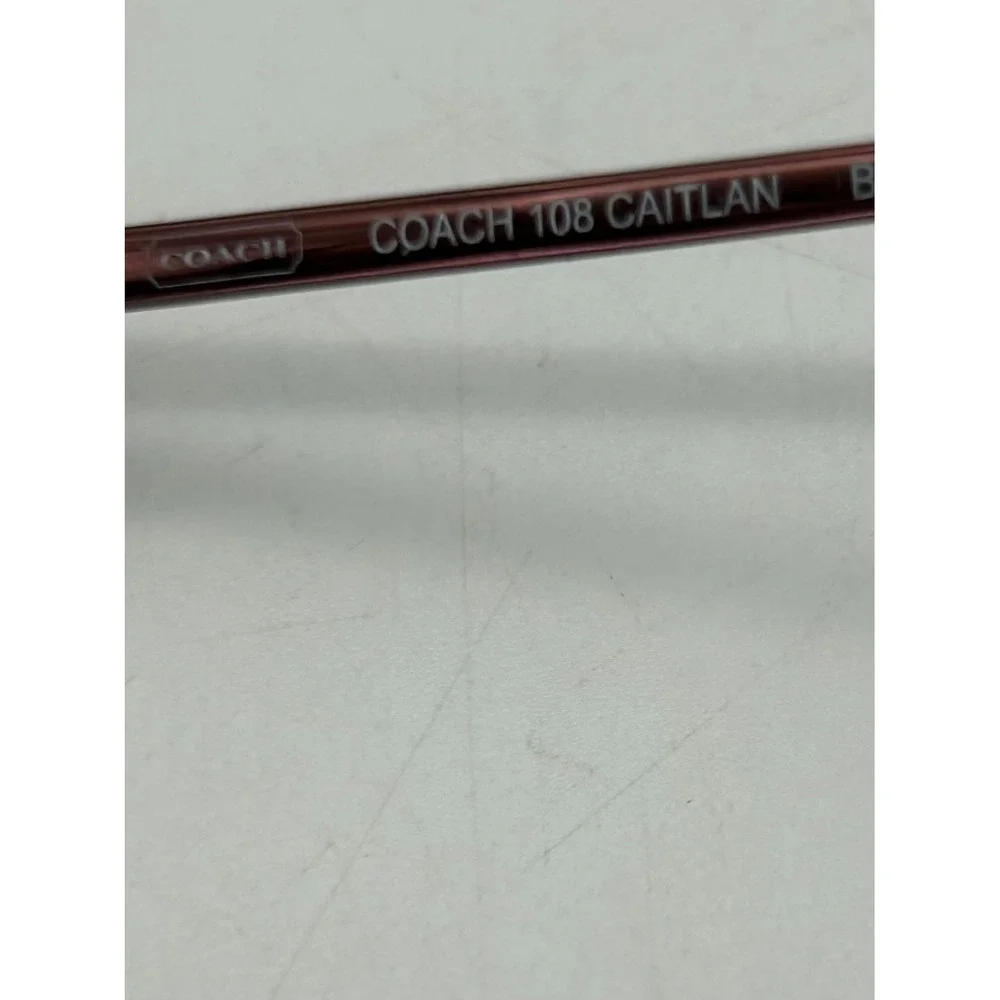 Coach 103 Caitlin Bordeaux Metal Oval Eyeglass Frames Only Signature Logo